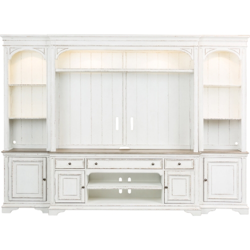 Magnolia Manor Entertainment Center in Antique White