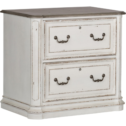 Magnolia Manor Jr Executive Media Lateral File Cabinet in White