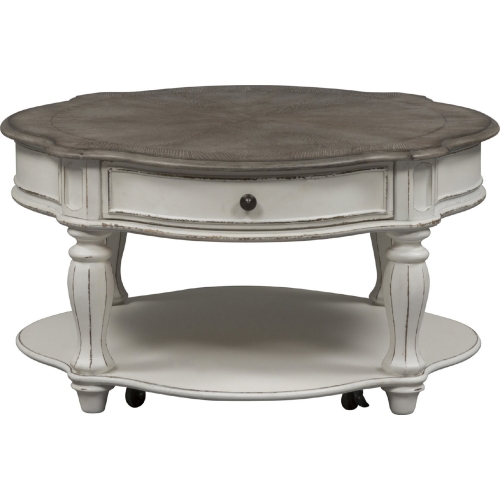 Magnolia Manor Cocktail Table in Antique White Finish