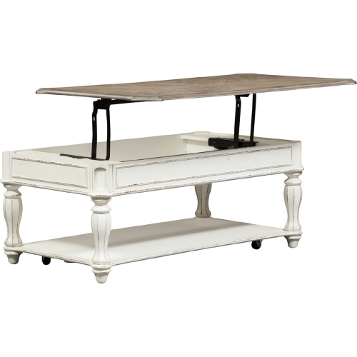 Magnolia Manor Cocktail Table in Antique White Finish