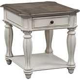 Magnolia Manor End Table in Weathered Bisque