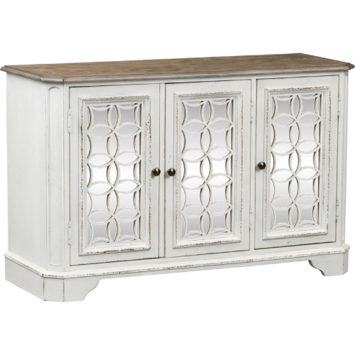 Magnolia Manor TV Stand in Antique White Finish