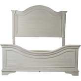 Bayside California King Panel Bed in Brushed Antique White