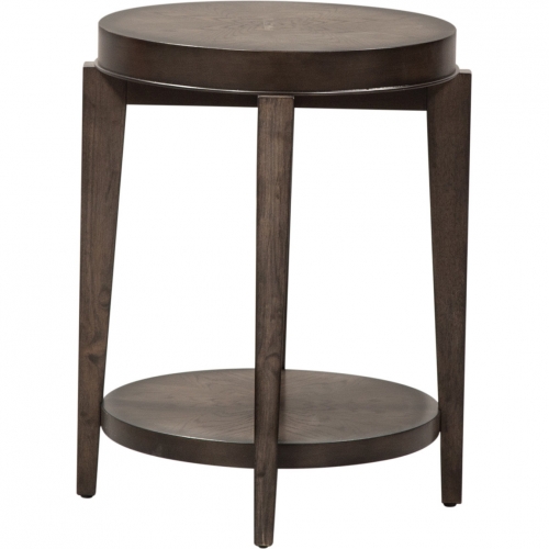 Penton Oval Side Table in Espresso Stone Finish