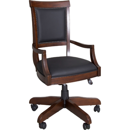 Brayton Manor Jr Executive Desk Chair in Cognac Finish