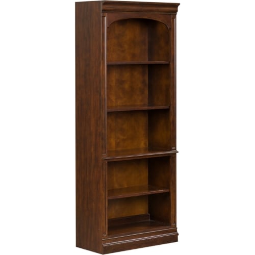 Brayton Manor Jr Executive Open Bookcase in Cognac Finish