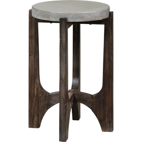 Cascade Side Table in Brushed Brown & Concrete