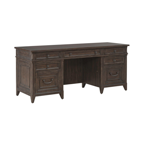 Paradise Valley Executive Credenza in Saddle Brown Finish