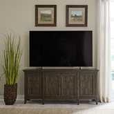 Paradise Valley 76" TV Stand Console in Saddle Brown Finish