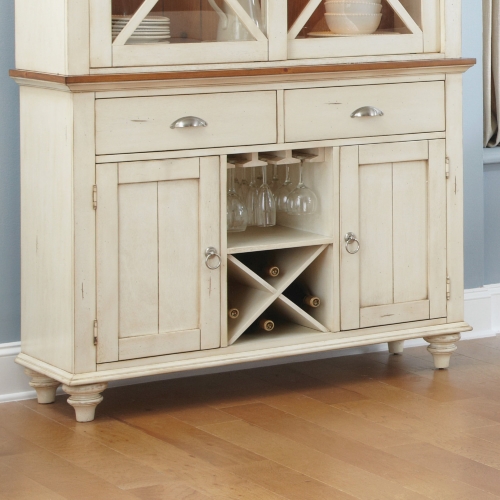 Ocean Isle Buffet in Bisque w/ Natural Pine