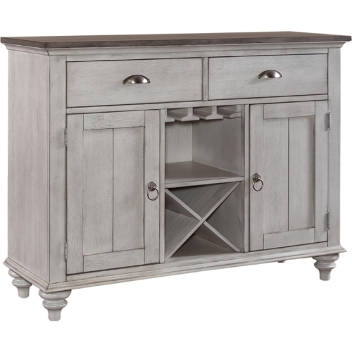 Ocean Isle Buffet in Antique White & Weathered Pine