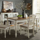 Cumberland Creek 5 Piece Dining Set in Nutmeg & White