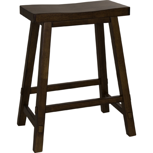 Creations II 24" Sawhorse Counter Stool in Tobacco Brown