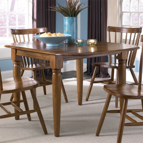 Creations II 50" Drop Leaf Dining Table in Tobacco Brown