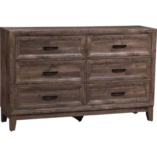 Ridgecrest 6 Drawer Dresser in Cobblestone Finish