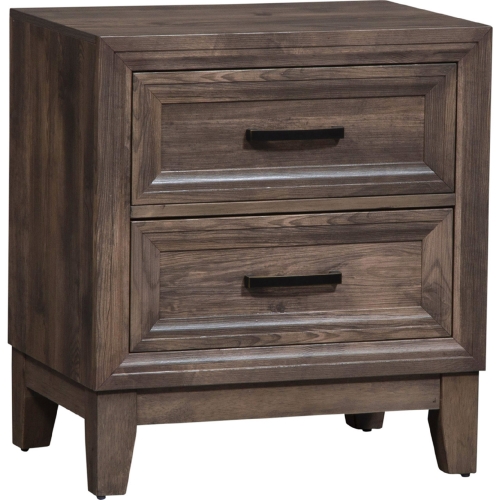 Ridgecrest 2 Drawer Nightstand in Cobblestone Finish