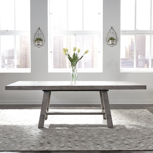 Modern Farmhouse 94" Trestle Dining Table in Charcoal Gray