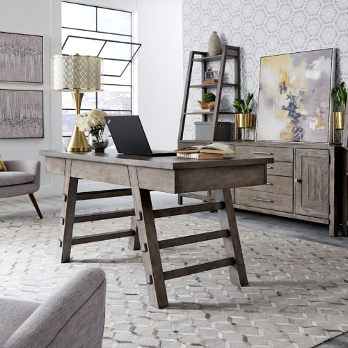 Modern Farmhouse 3 Piece Desk Set in Distressed Gray