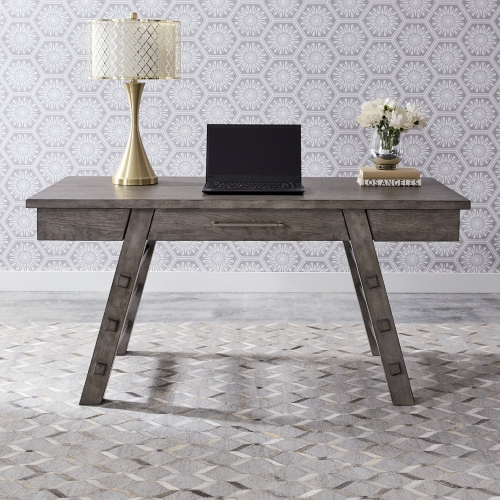 Modern Farmhouse Writing Desk in Distressed Gray