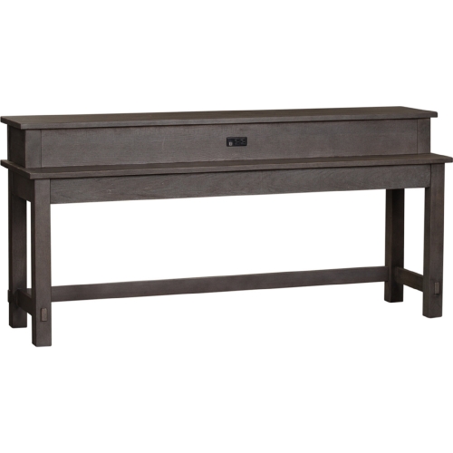 Modern Farmhouse Console Bar Table in Distressed Charcoal