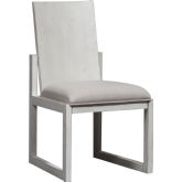 Modern Farmhouse Panel Dining Chair in Distressed White (Set of 2)