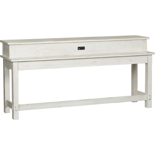 Modern Farmhouse Console Bar Table in Distressed White