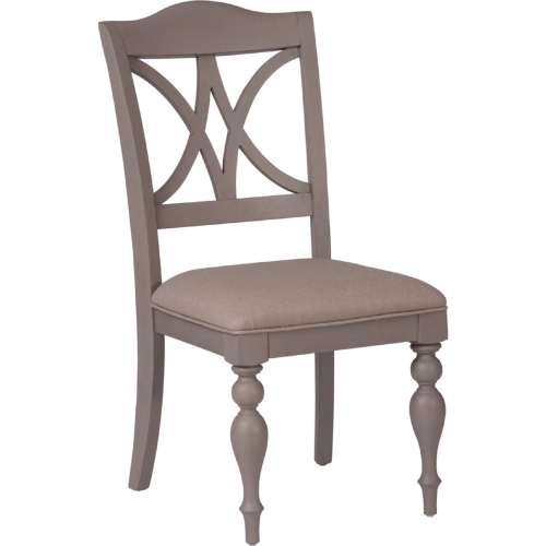 Summer House Slat Back Dining Chair in Dove Grey (Set of 2)