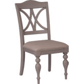 Summer House Slat Back Dining Chair in Dove Grey (Set of 2)