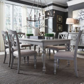 Summer House 7 Piece Dining Set in Dove Grey