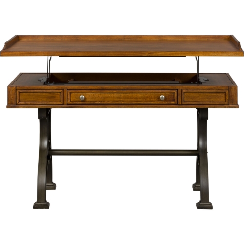 Arlington House Lift Top Writing Desk in Wood & Metal