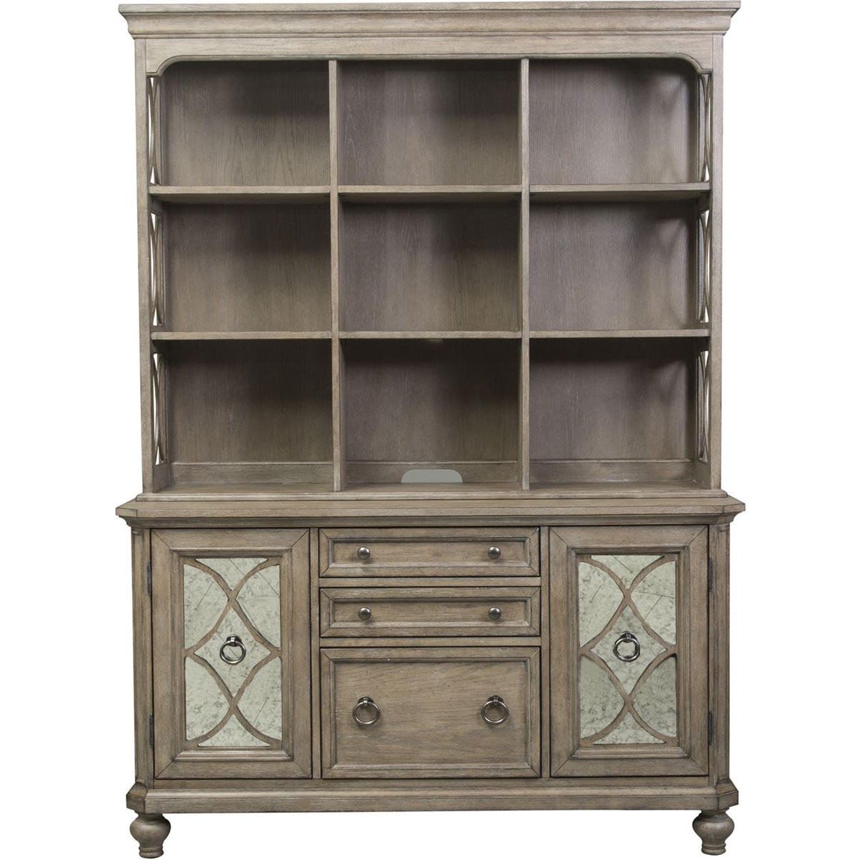 Liberty 412-HOJ-CHS Simply Elegant Credenza & Hutch in Heathered Taupe ...