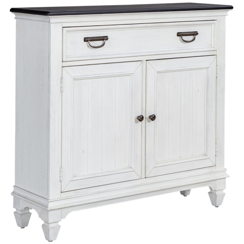 Allyson Park 42" Console Cabinet in Wirebrushed White & Gray