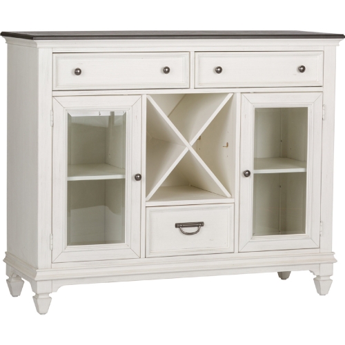 Allyson Park Buffet in White & Charcoal Gray