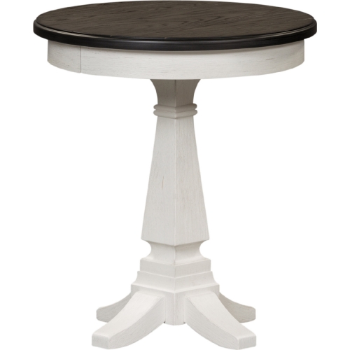 Allyson Park Side Table in Brushed White & Gray