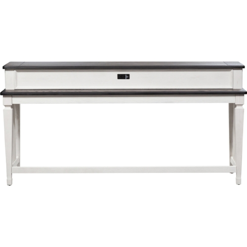 Allyson Park Console Bar Table in Brushed White & Gray