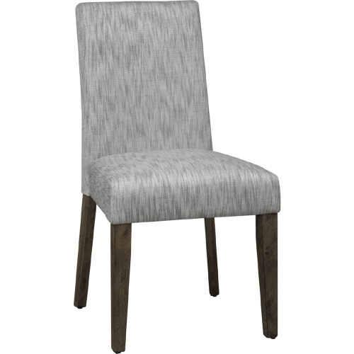 Horizons Dining Chair in Caramel Brown & Cream Linen (Set of 2)