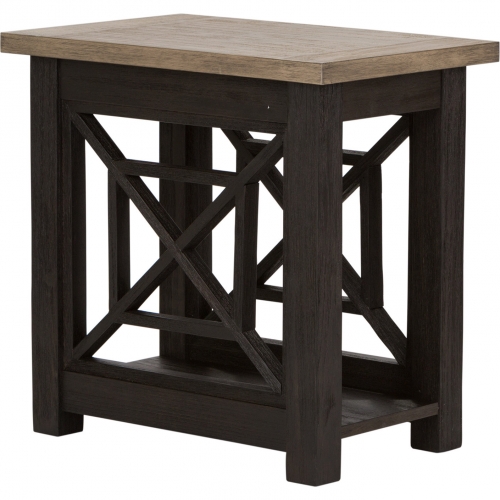 Heatherbrook Side Table in Charcoal Gray & Ash