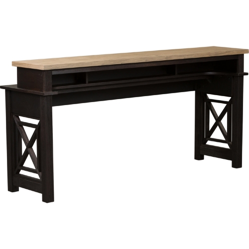 Heatherbrook Console Bar Table in Charcoal Gray & Ash