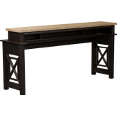 Heatherbrook Console Bar Table in Charcoal Gray & Ash