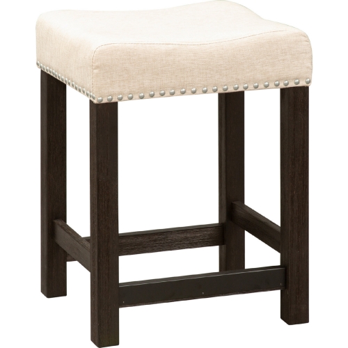 Heatherbrook Console Counter Stool in Charcoal Gray & Ash