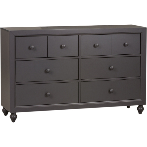 Cottage View 6 Drawer Dresser in Dark Gray Finish