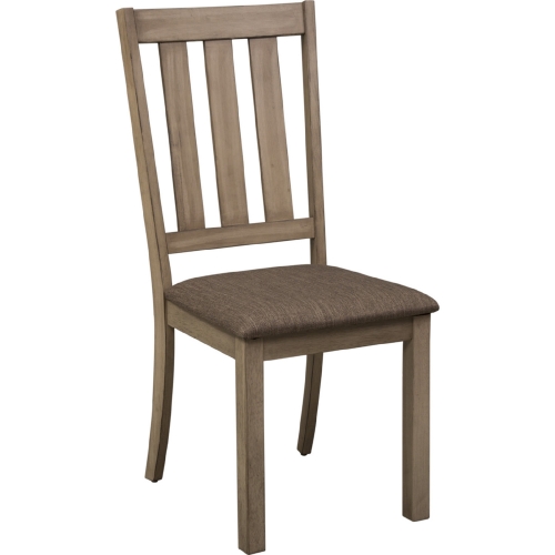 Sun Valley Slat Back Dining Chair in Sandstone & Fabric (Set of 2)