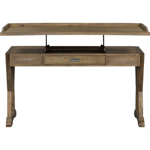 Stone Brook Lift Top Writing Desk in Saddle Brown