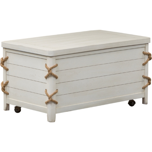 Dockside II Storage Trunk in White Finish