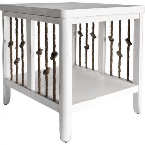 Dockside II End Table in White Finish