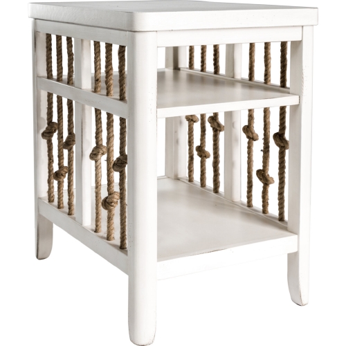 Dockside II Side Table in White Finish