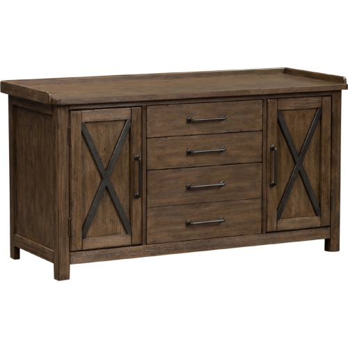 Sonoma Road Small Credenza in Weather Bark Finish