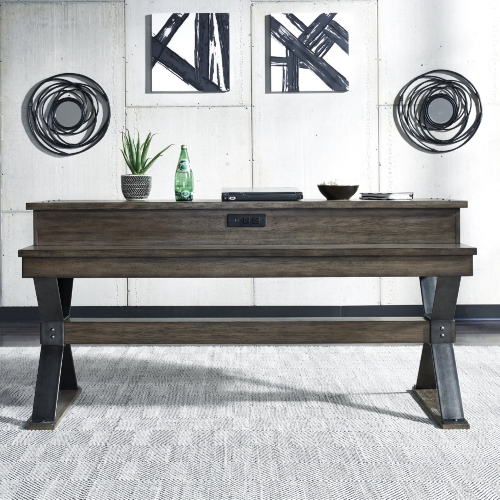 Sonoma Road Console Bar Table in Weathered Bark Finish