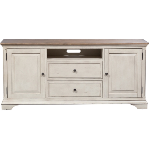 Morgan Creek 66" TV Stand Console in in Antique White