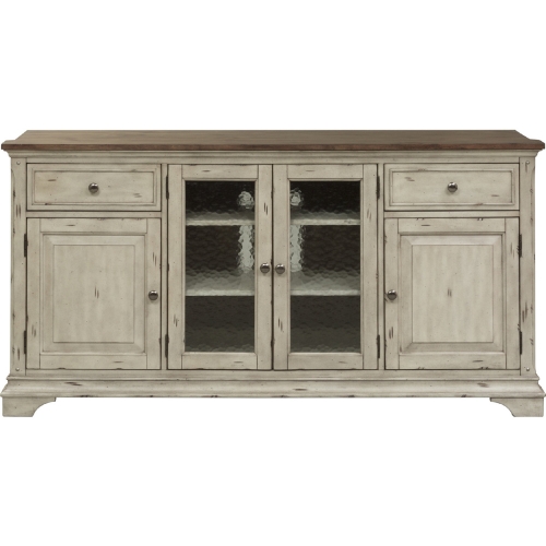 Entertainment TV Stand in Antique White